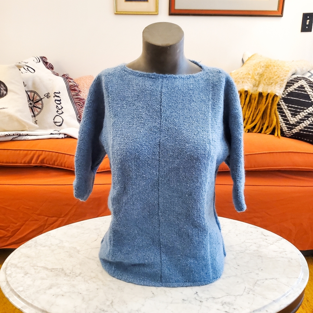 Handmade Chenille Boatneck Sweater